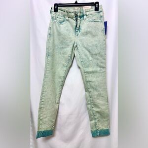 Universal Thread High-Rise Skinny Jeans Mint Green Size 00 / 24R NWT